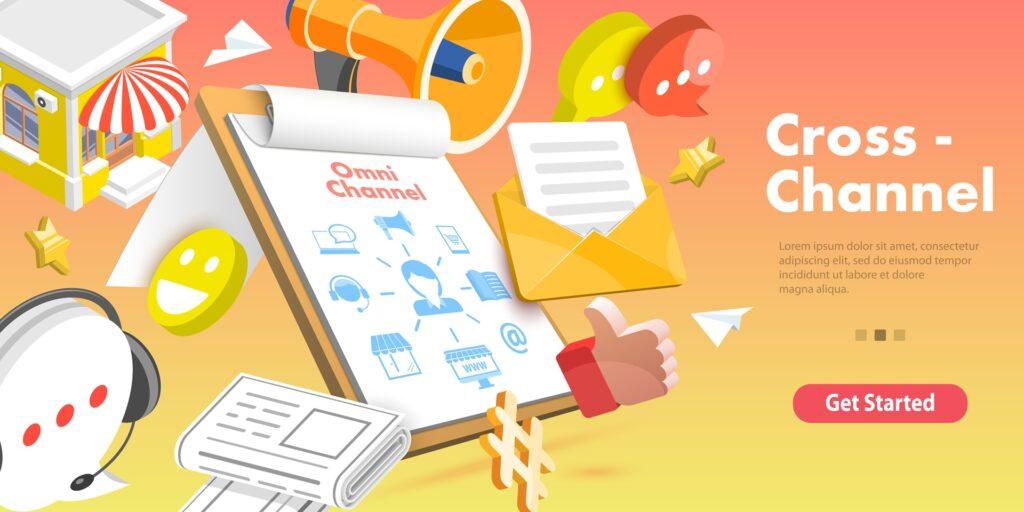 Cross-Channel-Marketing Visualisierung | Postkartenständer